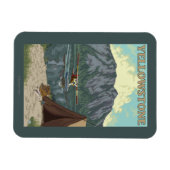 Bush Flugzeug & Fischerei - Yellowstone National Magnet (Horizontal)
