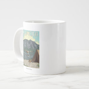 Bush Flugzeug & Fishing - Glacier National Park, M Jumbo-Tasse