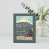 Bush Flugzeug & Fishing - Glacier National Park, M Postkarte (Stehend Vorderseite)