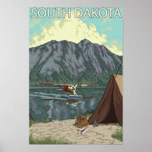 Bush Flugzeug FishingSouth Dakota Poster