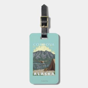 Bush-Flugzeug u. Fischen - Cordova, Alaska Gepäckanhänger