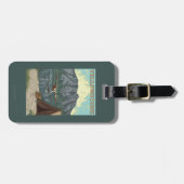 Bush-Flugzeug u. Fischen - Gepäckanhänger (Vorderseite horizontal)