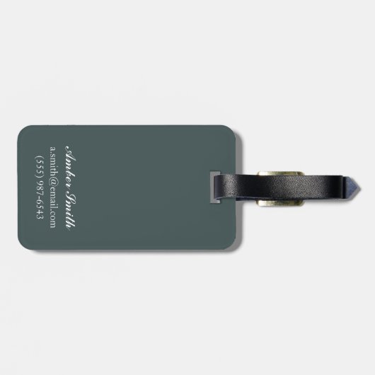 Bush-Flugzeug u. Fischen - Gepäckanhänger (Rückseite horizontal)