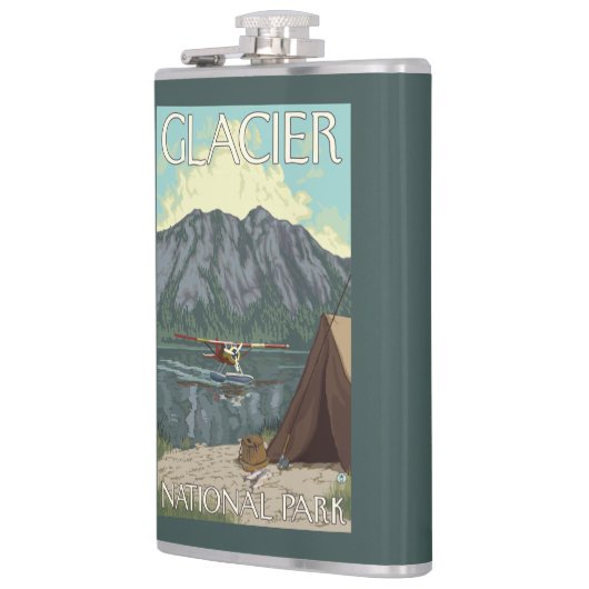 Bush-Flugzeug u. Fischen - Gletscher-Nationalpark, Flachmann (Links)