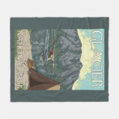 Bush-Flugzeug u. Fischen - Gletscher-Nationalpark, Fleecedecke (Vorderseite (Horizontal))