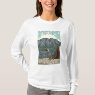Bush-Flugzeug u. Fischen - Gletscher-Nationalpark, T-Shirt