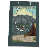 Bush-Flugzeug u. Fischen - Mittlere Geschenktüte (Rückseite)