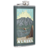 Bush-Flugzeug u. Fischen - Seward, Alaska Flachmann (Rechts)