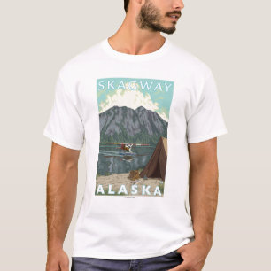 Bush-Flugzeug u. Fischen - Skagway, Alaska T-Shirt