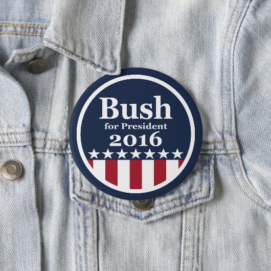 Bush für Knöpfe Präsidenten-2016 Kampagne Button (Beispiel)