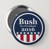 Bush für Knöpfe Präsidenten-2016 Kampagne Button (Vorne & Hinten)