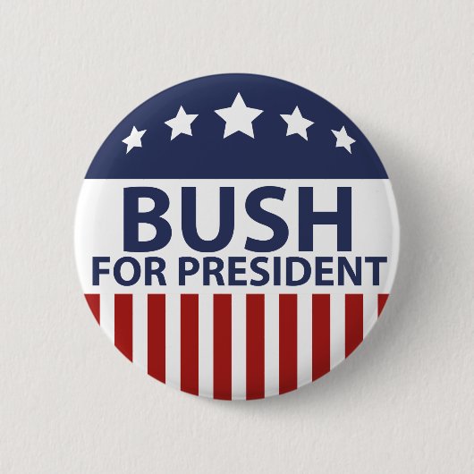 Bush für Präsident Button (Vorderseite)