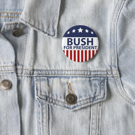 Bush für Präsident Button (Beispiel)