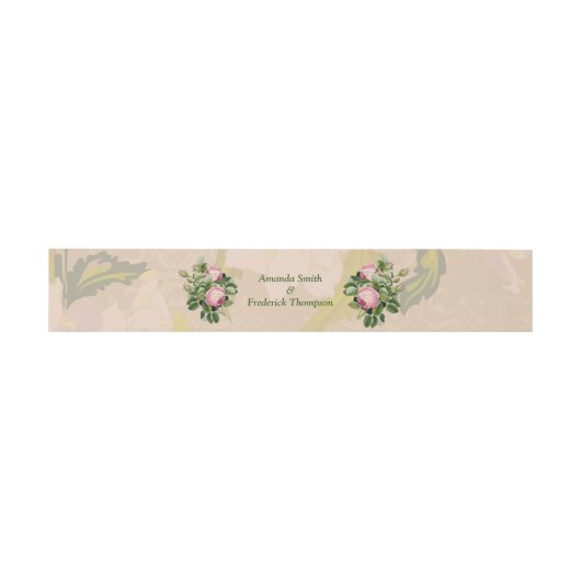 Bush Garden Green - Softpink Roses Envelope Band (Flach)