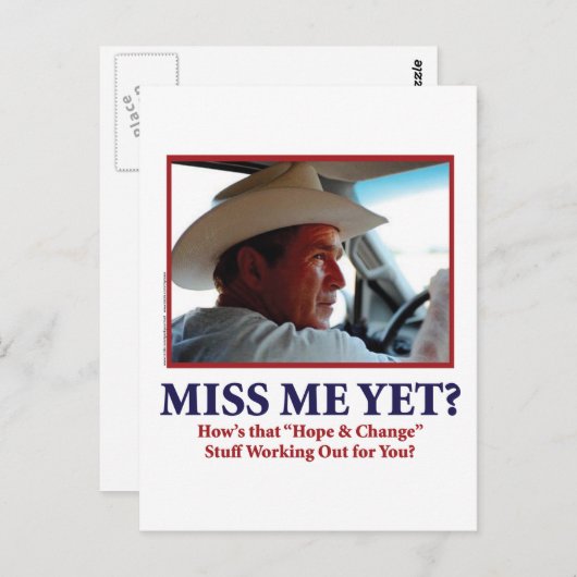 BUSH-HAT POSTKARTE (Vorne/Hinten)