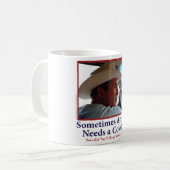 BUSH-HAT. - Weiß-CowboyeNV Kaffeetasse (Vorderseite Links)