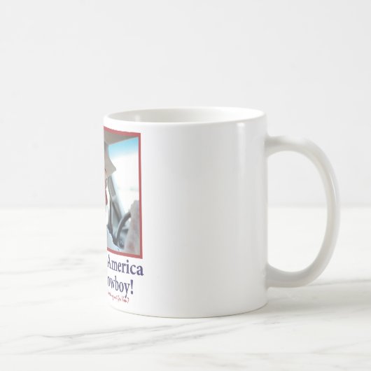 BUSH-HAT. - Weiß-CowboyeNV Kaffeetasse (Rechts)