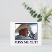 BUSH-HAT.-weiß-eps Postkarte (Stehend Vorderseite)