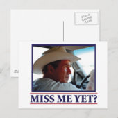 BUSH-HAT.-weiß-eps Postkarte (Vorne/Hinten)