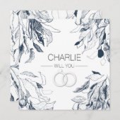 Bush Hochzeit "Seid mein Ringträger?" Einladung (Vorne/Hinten)