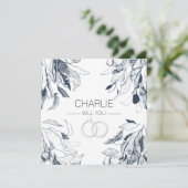 Bush Hochzeit "Seid mein Ringträger?" Einladung (Stehend Vorderseite)