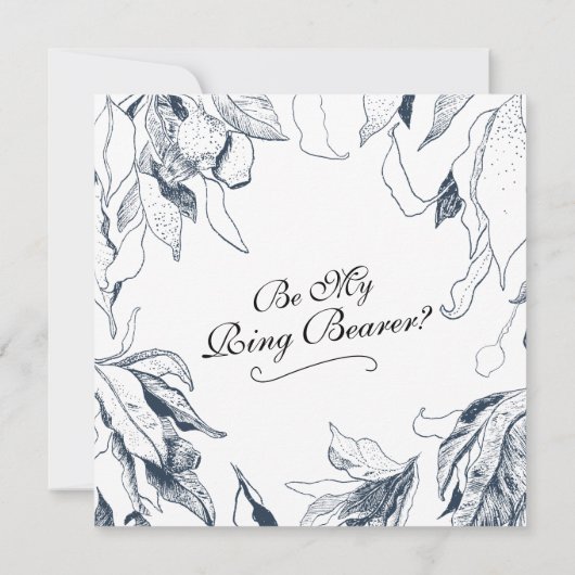 Bush Hochzeit "Seid mein Ringträger?" Einladung (Rückseite)