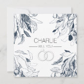 Bush Hochzeit "Seid mein Ringträger?" Einladung (Vorderseite)