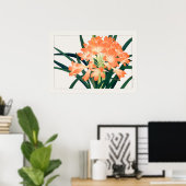 Bush Lily, Clivia miniata, Blume, Tanigami Kona, Poster (Heimbüro)