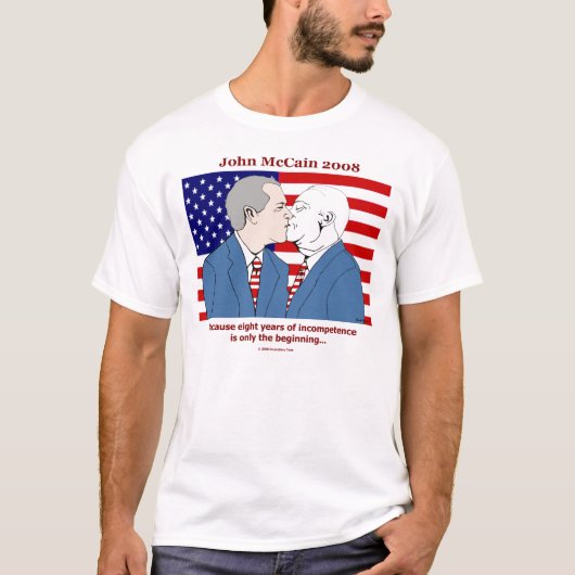 Bush-McCain Kuss-T - Shirt (Vorderseite)