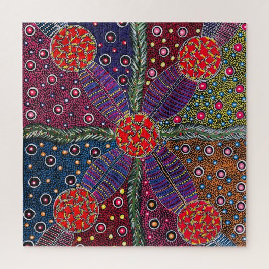 Bush-Pflaumen und traditionelle Körperfarbe Puzzle (Vertikal)