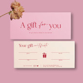 Bush Pink Beauty Salon Geschenkkarte