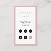 Bush Pink Business Simple QR Code Loyalität Visitenkarte (Vorderseite)