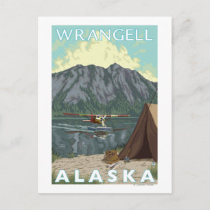 Bush Plane & Fishing - Wrangell, Alaska Postkarte