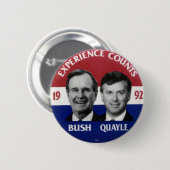 Bush-Quayle-Jugendbild - Knopf Button (Vorne & Hinten)