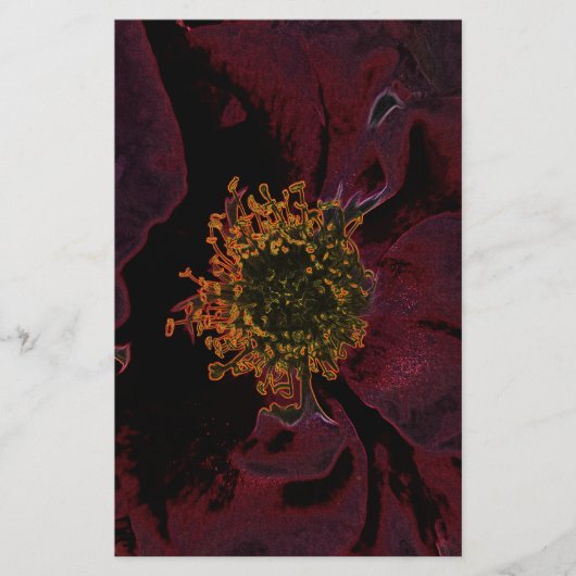 Bush Rose Neon Briefpapier (Vorderseite)