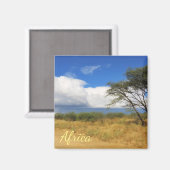 Bush Savannah Landscape Africa Safari Tree Magnet (Vorderseite/Rückseite)