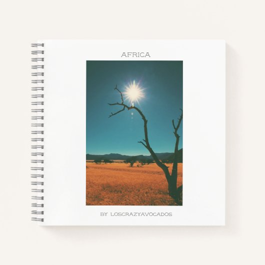 Bush Savannah Landscape Africa Tree Notebook Notizblock (Vorderseite)