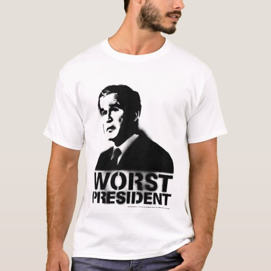 Bush-schlechtester Präsident T-Shirt (Vorderseite)