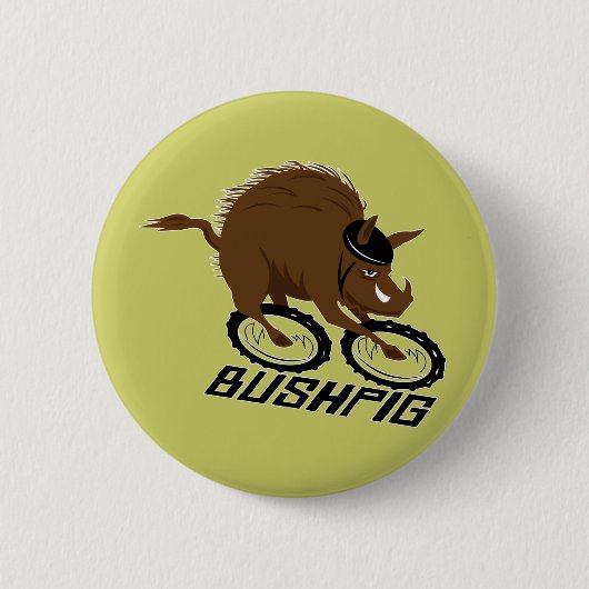 Bush-Schwein-Knopf Button (Vorderseite)