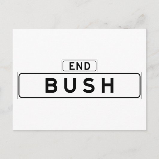 Bush St., San Francisco Street Sign Postkarte (Vorderseite)
