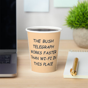 Bush Telegraph Pappbecher