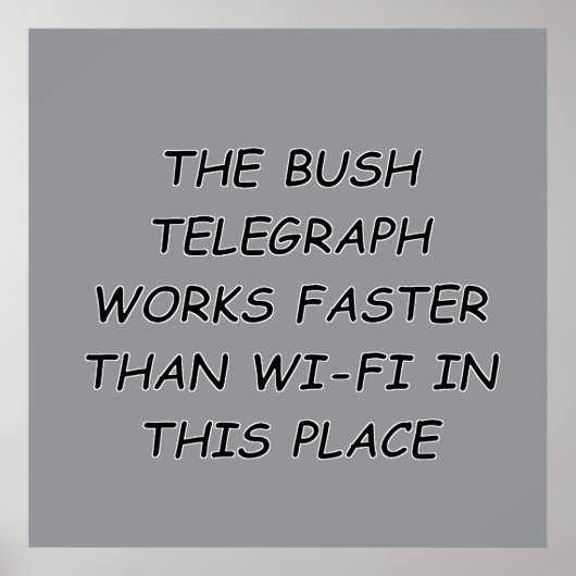 Bush Telegraph Poster (Vorne)