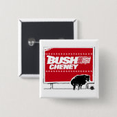 Bush-Zeichen Knopf Button (Vorne & Hinten)