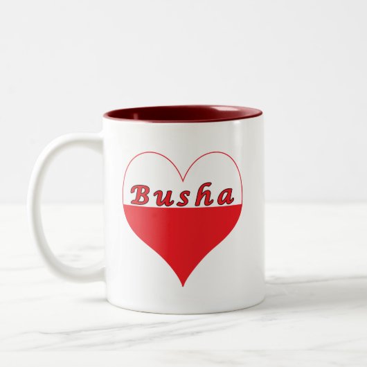 Busha polnisches Herz Zweifarbige Tasse (Links)