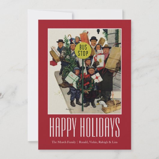 Bushaltestelle am Weihnachten (Vorderseite)