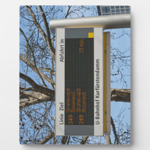 Bushaltestelle Anmeldung in Berlin Fotoplatte