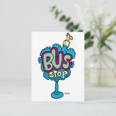 Bushaltestelle Bird Postkarte (Stehend Vorderseite)