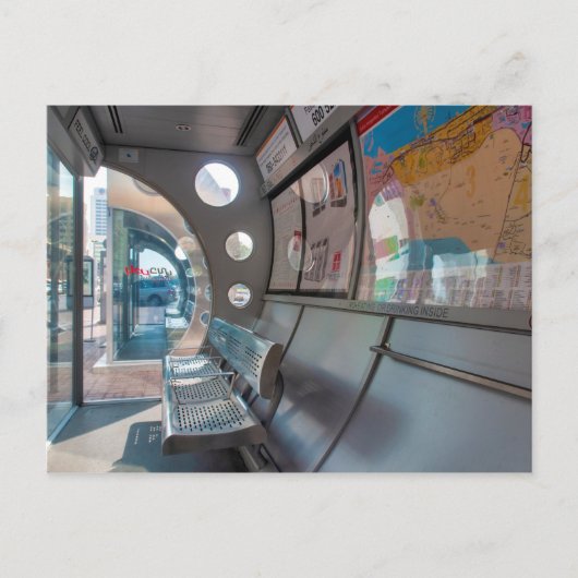 Bushaltestelle Dubai Postkarte (Vorderseite)