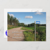 Bushaltestelle in Finnland Postkarte (Vorne/Hinten)