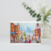 Bushaltestelle Penny Farthing Straßenbahn Gordon B Postkarte (Stehend Vorderseite)